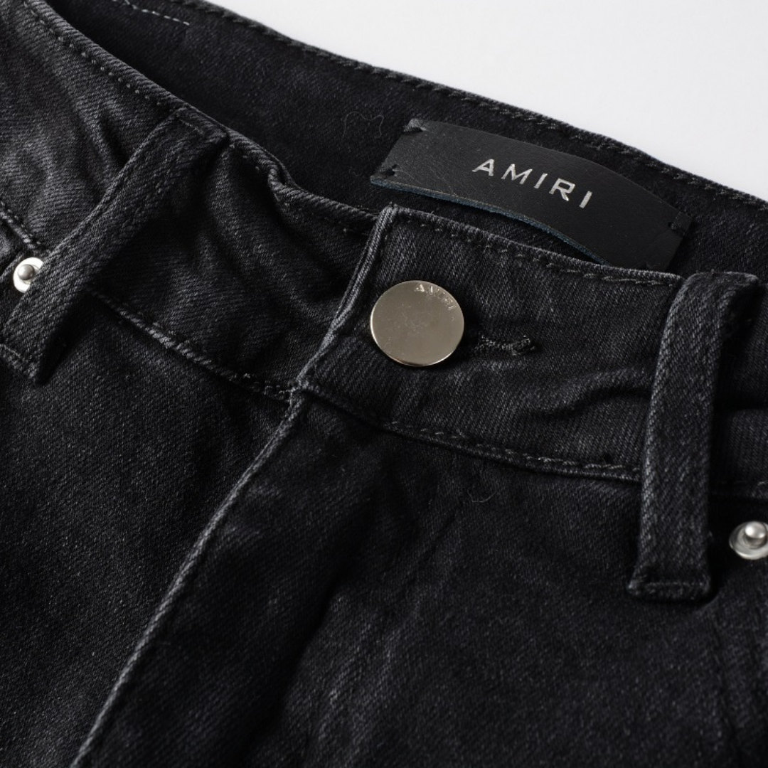 Amr Triple Black Logo Jeans