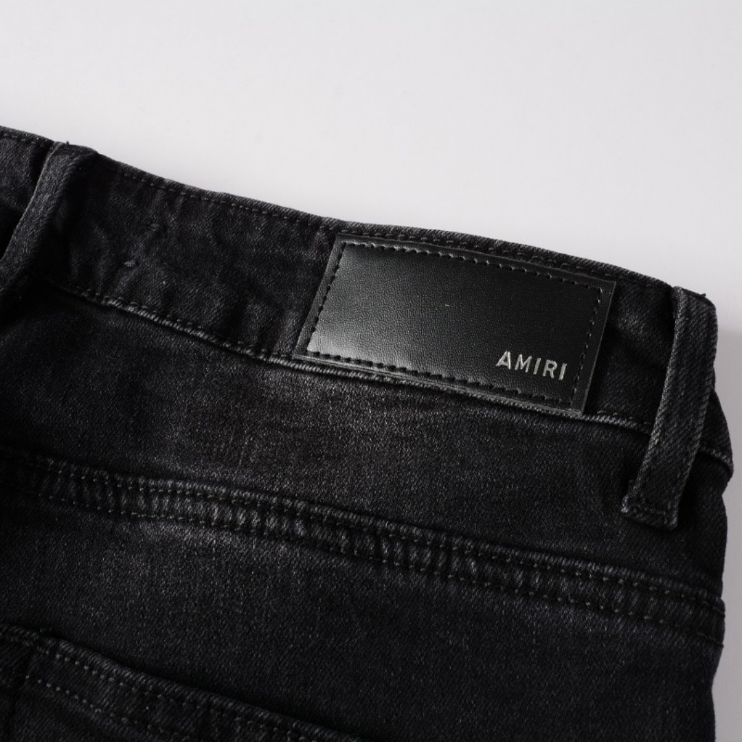 Amr Triple Black Logo Jeans