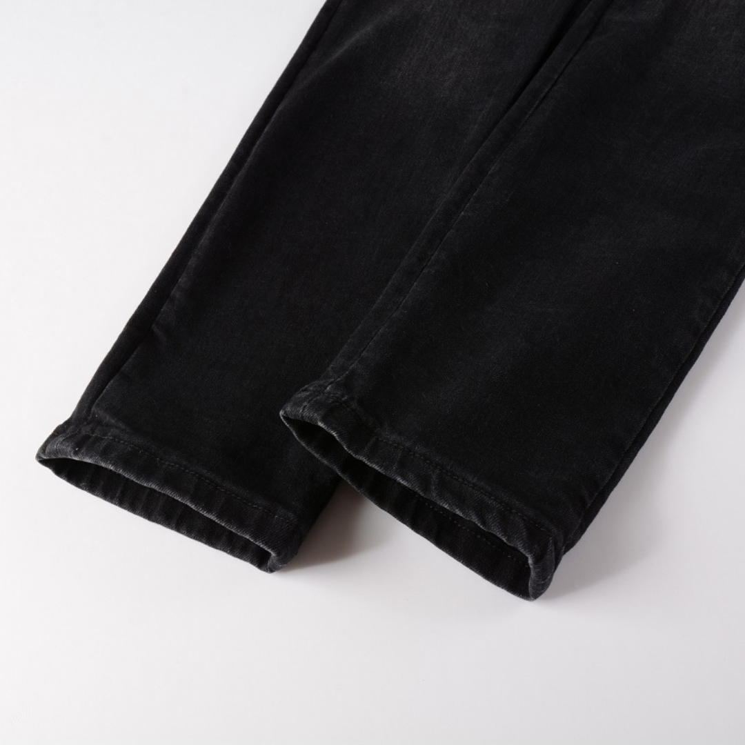 Amr Triple Black Logo Jeans