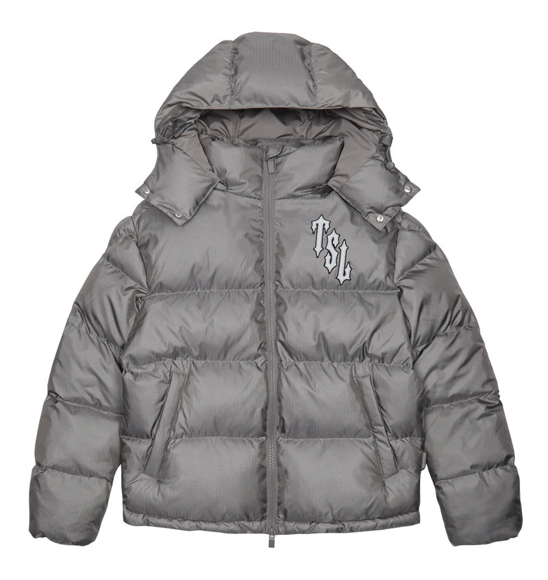 Shooters Hooded Grey Reflective Puffer