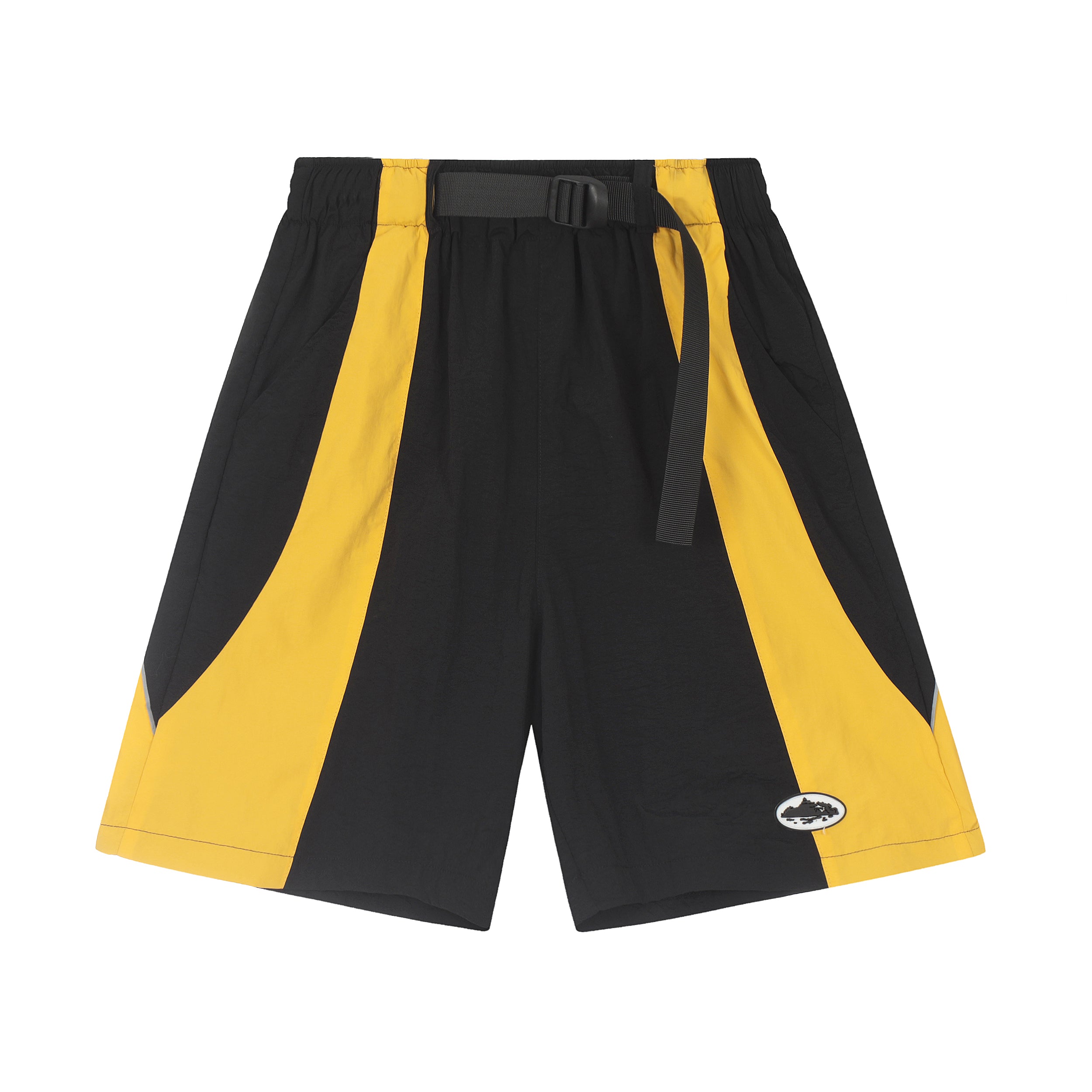 Cargo Yellow Black Shorts