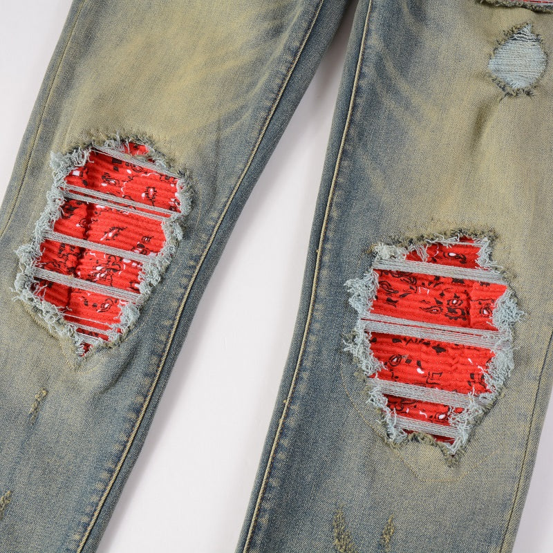 Amr Patch Effect Blue Jeans